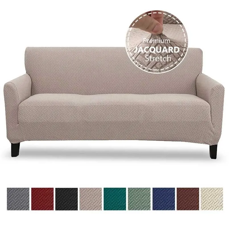 2 Types de housse de canapé élastique pour salon Jacquard épais housse sectionnelle canapé extensible protecteur de meubles 211116