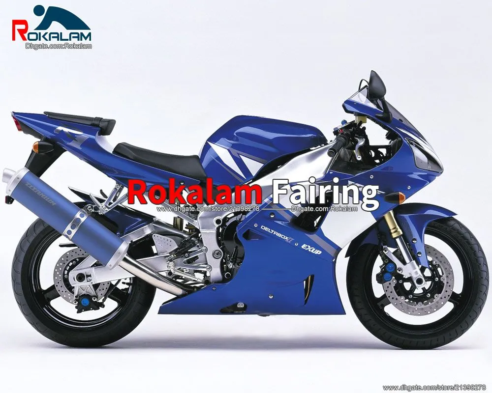 Yamaha YZF R1 YZF-R1 00 01 YZF1000R1 YZF 1000 R1 2000 2001 Blue White Bodyworks Fairing (사출 성형)