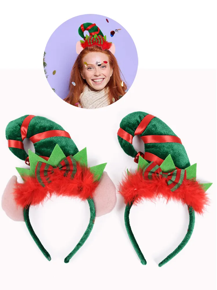 Christmas Headbands Chapéus de Natal Cabelo Loop Elfos Traje Chefewear Acessórios Decoração de Feriado Fontes XBJK2111