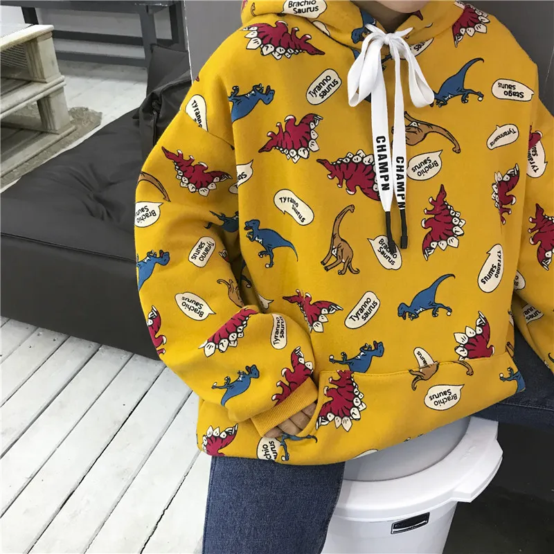 Yellow sales dinosaur hoodie