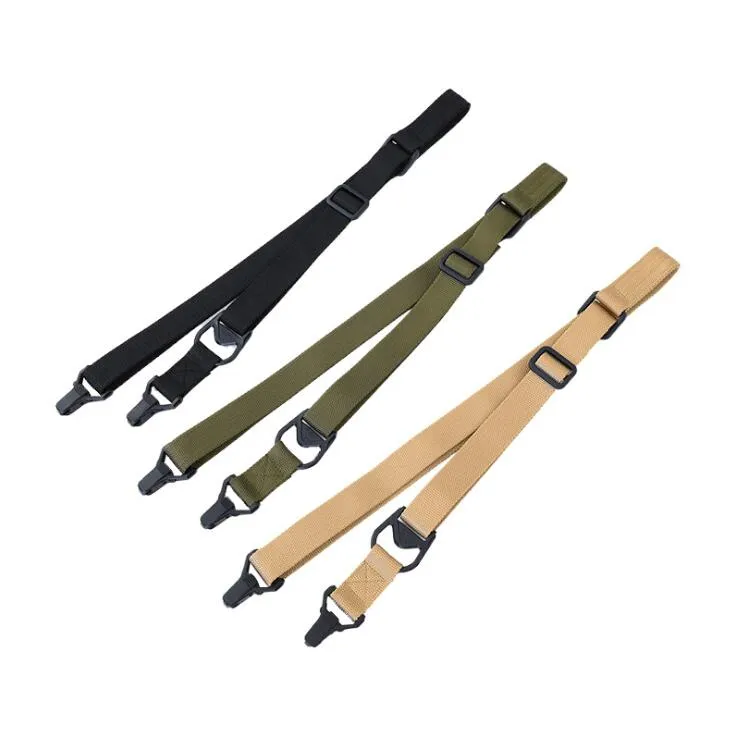 2pcs / lote Tactical Caza Rifle Sling 1/2 Point Multi Mission Ajustable Lanzamiento rápido