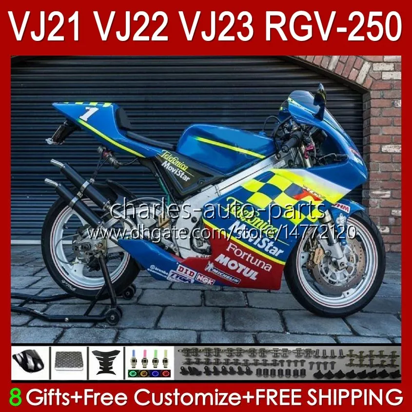 Тело для Suzuki RGVT RGV 250CC 250 CC RGV250 Blue Glossy SAPC VJ22 RVG250 VJ 22 20HC.77 RGV-250 Панель 90 91 92 93 94 95 96 RGVT-250 1990 1991 1992 1992 1993