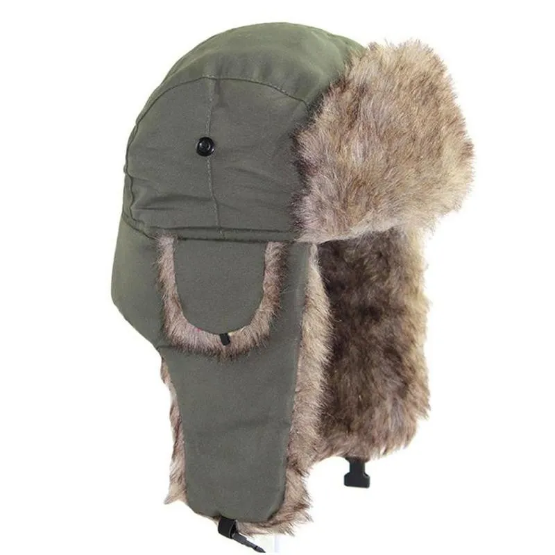 Erkek Kadın Unisex Sıcak Trapper Aviator Trooper Earflap Kış Flaps Kayak Şapka Şapka Yeni Unisex Trapper Bombardıman