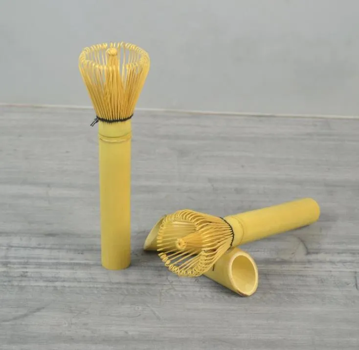 Fouet Matcha au thé vert Fouet Chasen en bambou à long manche Poudre de thé Matcha Brosse en bambou professionnelle pour la cérémonie du thé