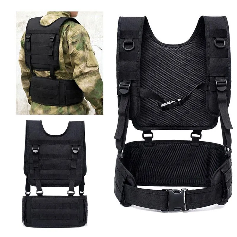 Tactical Vest Belt Outdoor Army Combat Suspender Waist Belts Hunting