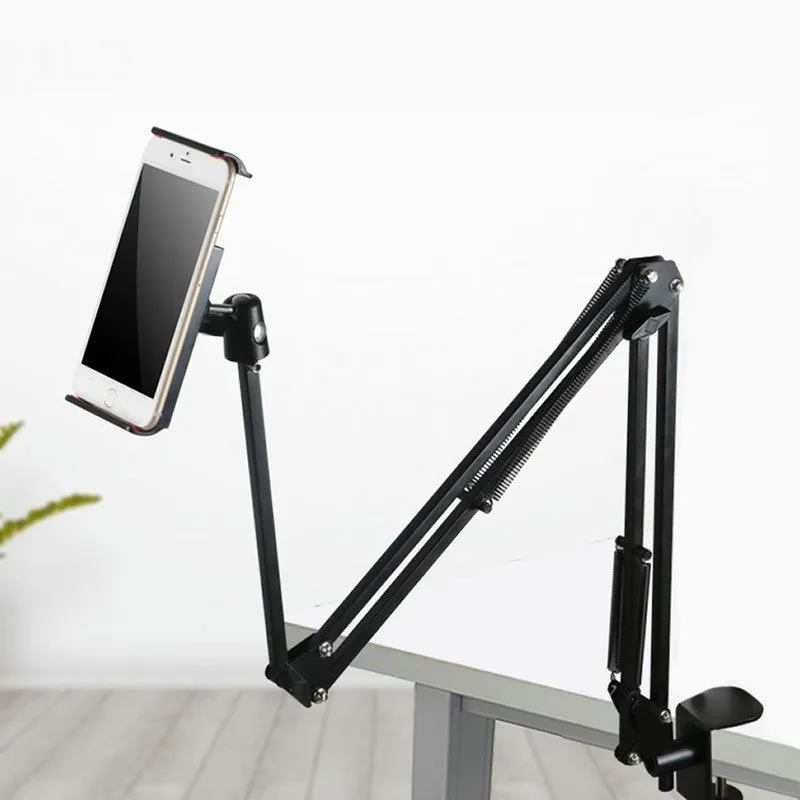 360 graders långarmshållare för 4-12,9 tums surfplatta smartphonesäng Skrivbord Lazy Bracket Support för iPad