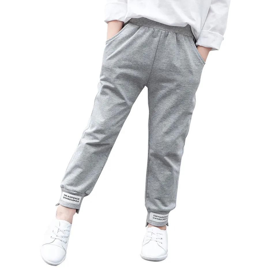 Pantaloni per ragazze Lettera Pantaloni Ragazza Stile casual Pantaloni per bambini Adolescenti Abbigliamento per bambini per ragazza 6 8 10 12 14 210303