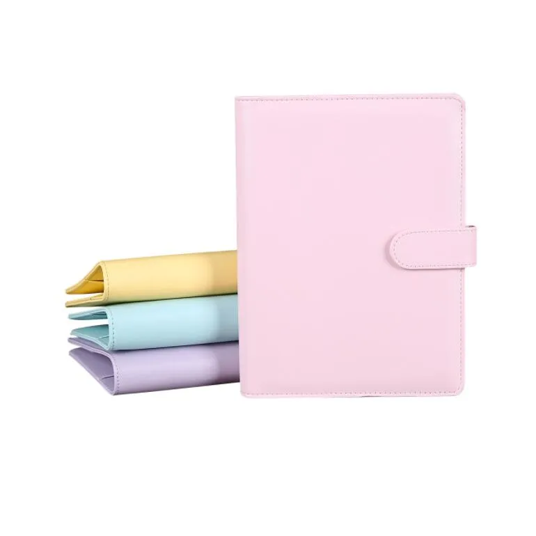 A5 A6 Notebooks Cover PU Leather Clip Refillable Notebook Covers Binder Portable Personal Planner for Filler Paper