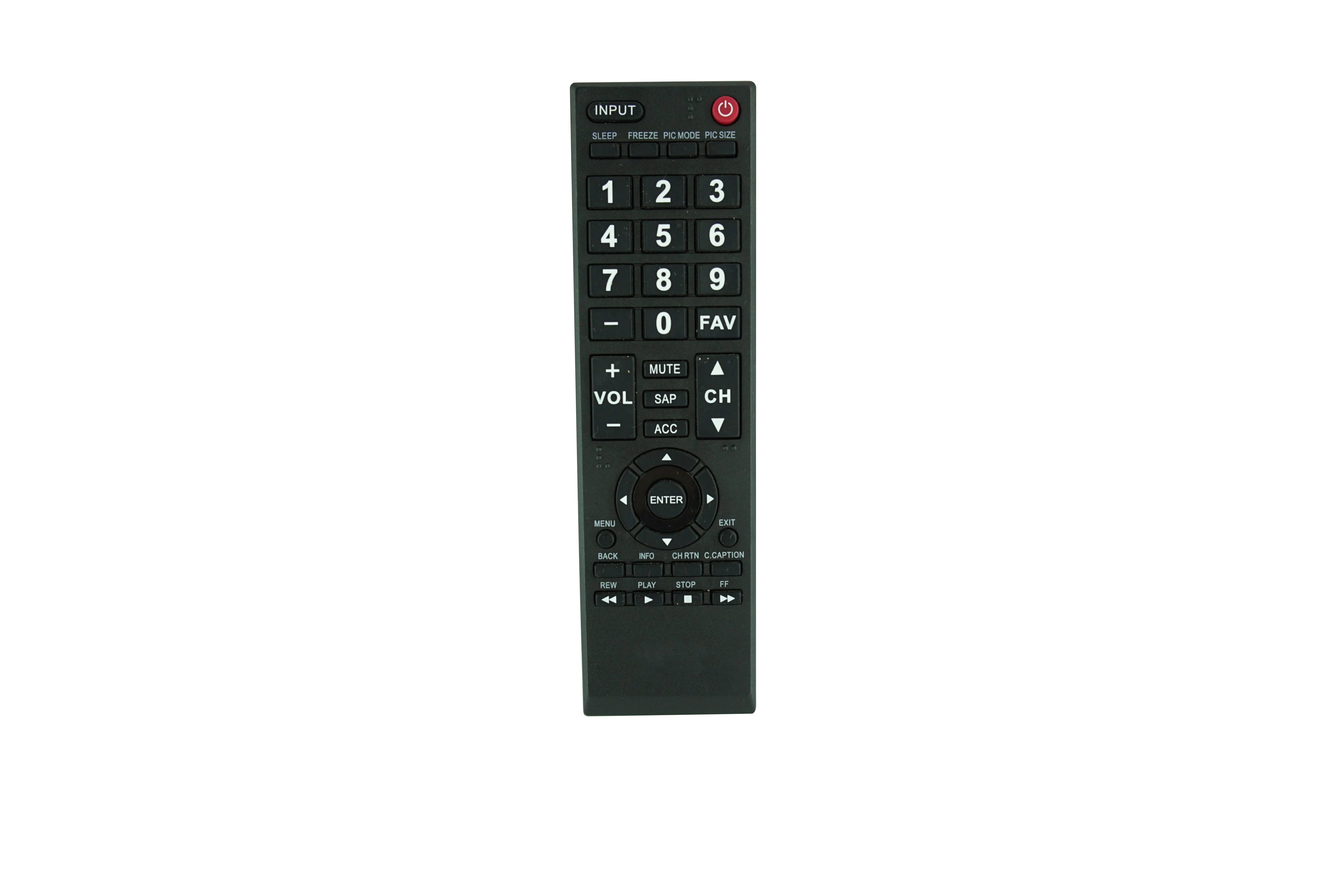 Télécommande pour Toshiba CT-RC1US-18 CT-RC1US-16 28L110U 32L110U 32L220U 40L310U 43L310U 43L420U 49L310U 55L310U 65L350U 32L310U20 4K Smart LED rétro-éclairé LCD HDTV TV