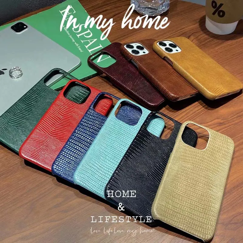 ins populares capas de telefone de couro com impressão de lagarto para Huawei OPPO VIVO iPhone 15Pro max 15 14 plus 13 12 11 14 Pro Max XSMAX Designer Samsung Case S23 S23P S23U NOTA 10 20 Ultra