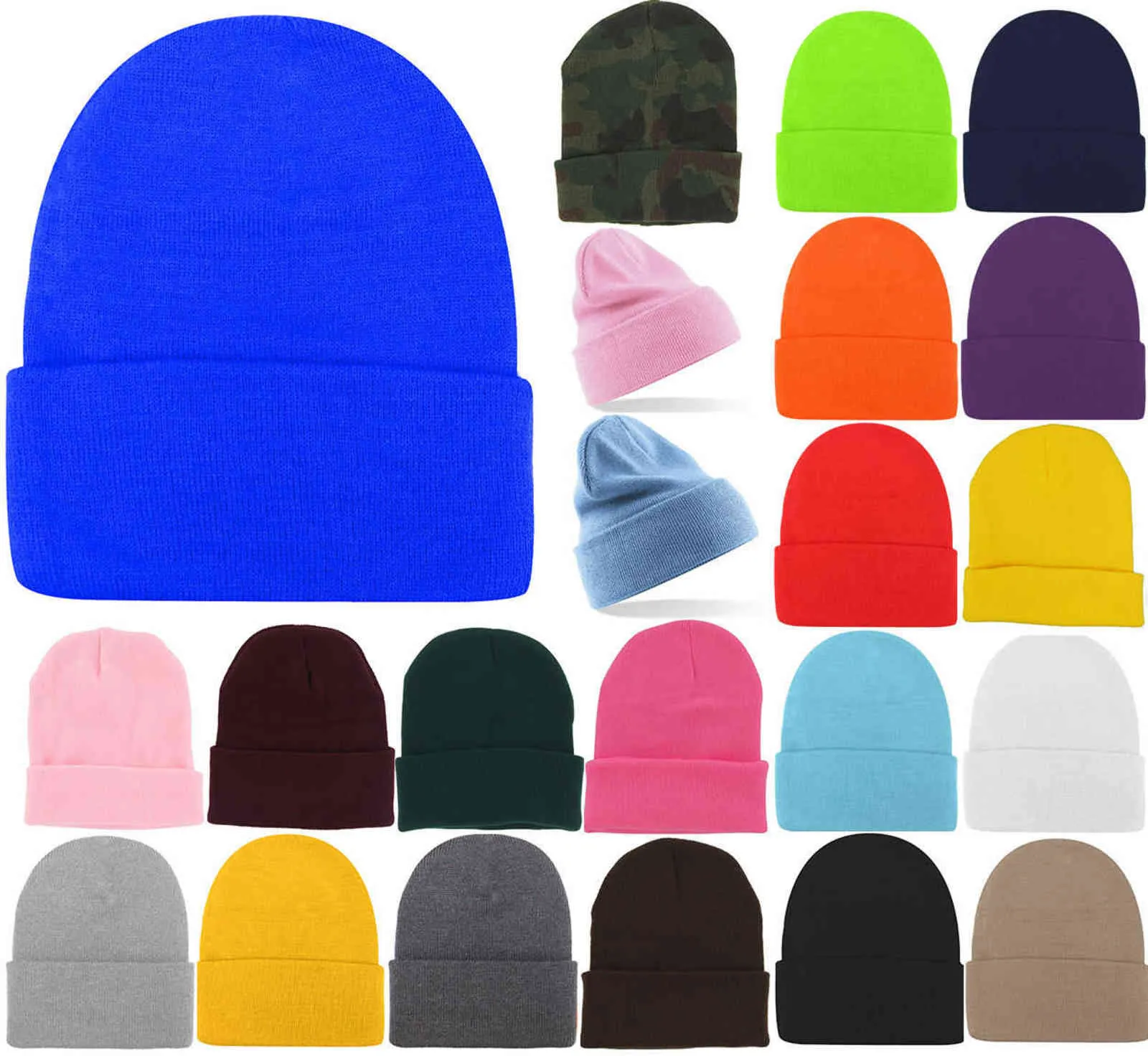 Mistdawn 2020 mode unisex stickad slouch skullies kvinnliga mössor hatt kvinnor män höst vinter varma hattar skidlock en storlek y21111