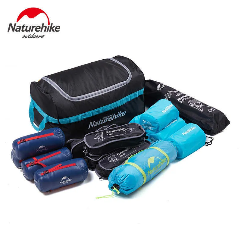 NatureHike resväska 110L Wheeled duffel hopfällbar förvaring väska utomhus resa tält camping utrustning stor bärbar skräp väska y0721