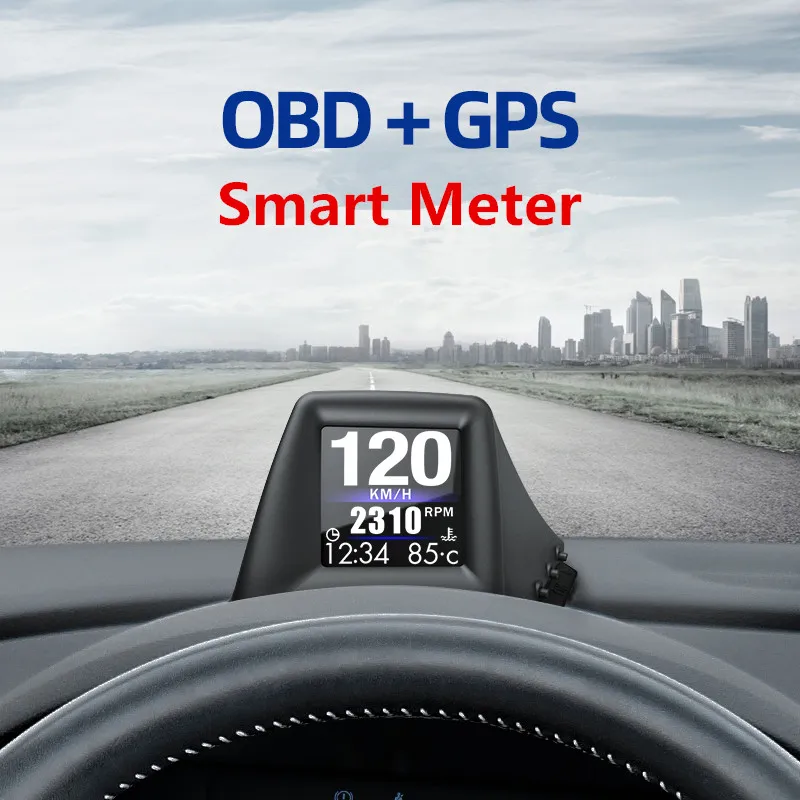 AP 1 HUD Head Up Display OBD+GPS Dual System Smart Gauge Driving
