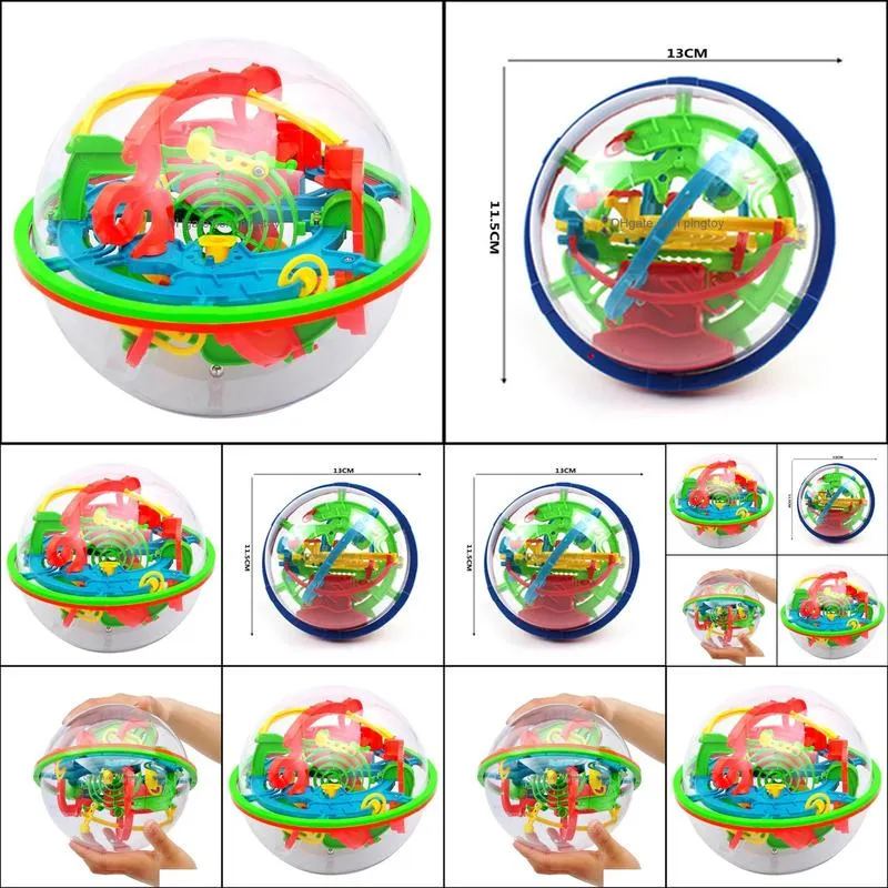 100 Barriers 3D Labyrinth Magic Intellect Ball Balance Maze Perplexus Puzzle Toy toys for children 3d puzzle brinquedos