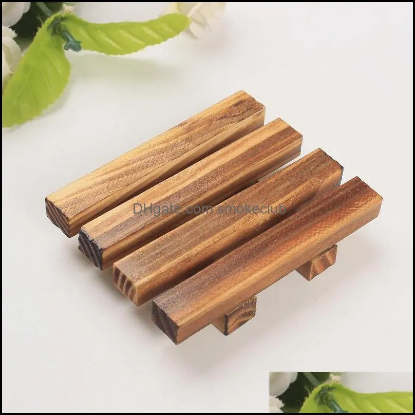 Wood Wooden Soap Dish Storage Tray Holder Bath Shower Plate Bathroom NEW Worldwide Store DHL Free