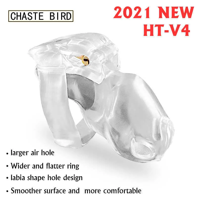 CHASTE BIRD 2021 nouveau dispositif de chasteté masculine HT-V4 ensemble Keuschheitsgurtel Cock Cage pénis anneau Bondage ceinture fétiche adulte Sex Toys P0826