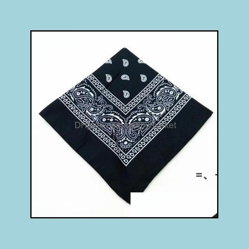 Bandanas Foulards Wraps Chapeaux, Gants Accessoires De Mode 54 * 54Cm Coton Nouveauté Double Face Imprimé Paisley Cowboy Bandana Mouchoirs Tête