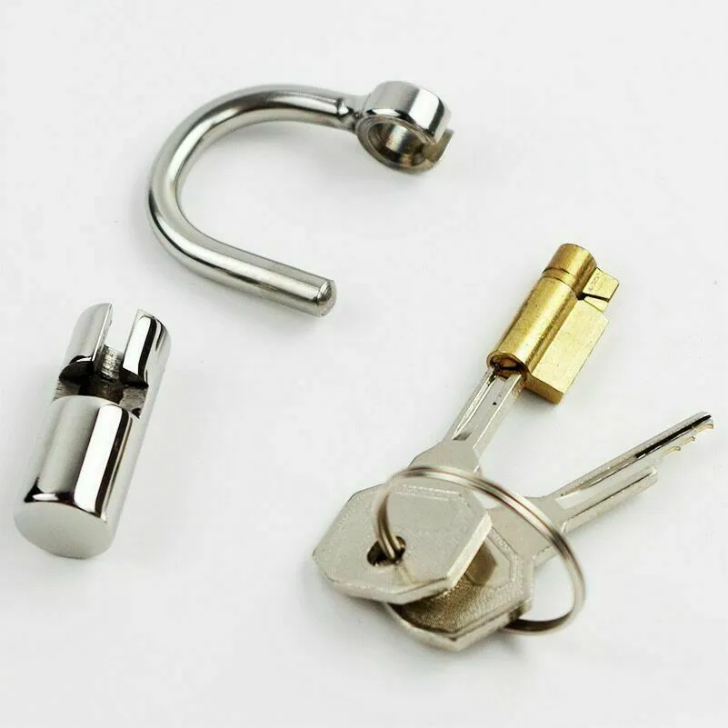 Manlig kyskhetsenhet Titanium PA Puncture Device Lock 3 / 5mm Lock #42