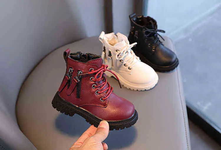New Arrival Girls Boots Fashion Kids Winter Shoes Kids High Quality Casual Footwear Comfortable Martin Ankle Boots G1210