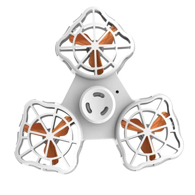 Drone Flying Tryck Relief Toy Top Mini Fidget Spinner Rechargeable Automatisk roterande Gyro för Vuxna Barn