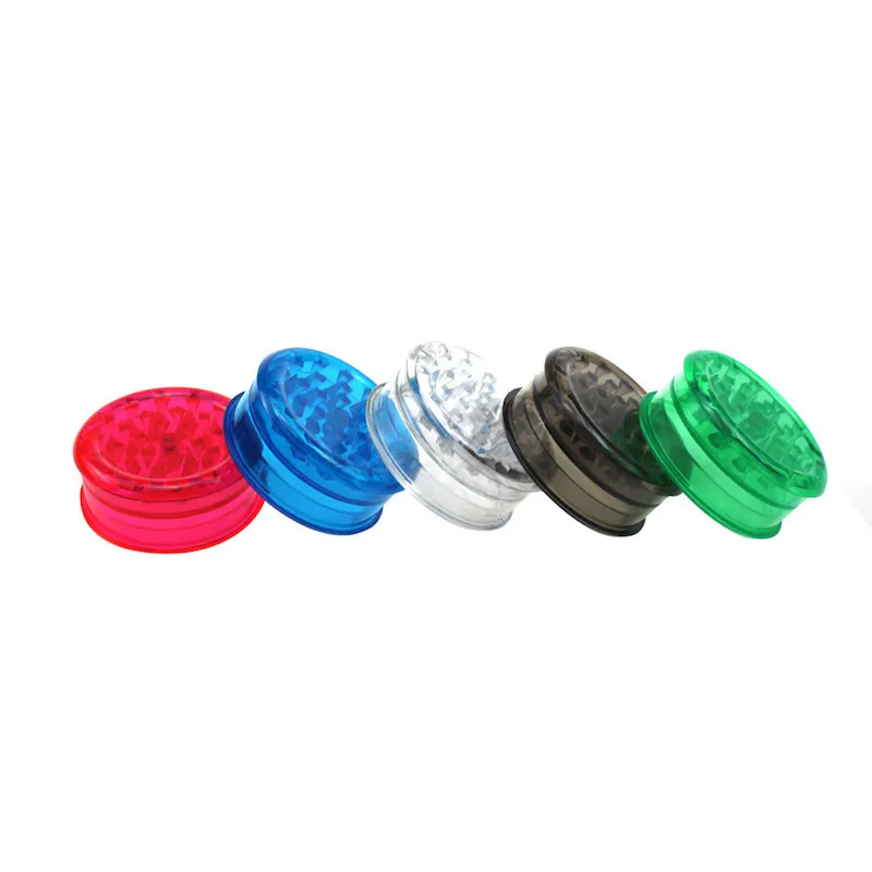 Groothandel 60mm Plastic Sharpstone Tobacco-molen voor het roken van droog kruiden Douane Eigen Logo Acryl Kruid Grinder