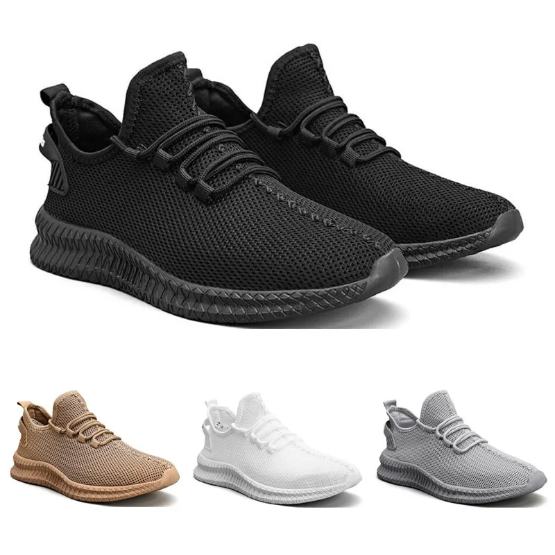 Nyligen mode mens utomhus löparskor stor storlek sneakers gråbruna pojkar mjuka bekväma sport tränare utomhus 39-47