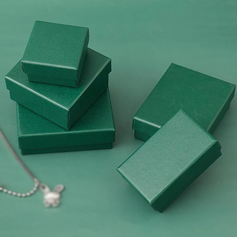 Gift Wrap Creative Box Dark Green Packaging Wedding Party Pendant Earrings Jewelry Birthday Romantic Surprise Supplies