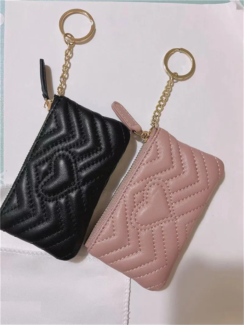 Keys Pouch Coin Purses Mini Wallet Lipstick Bag With Key Circle drawstring Coins Purse Designer Wallets Card holder Lambskin with box dustbag Top Quality 12cm