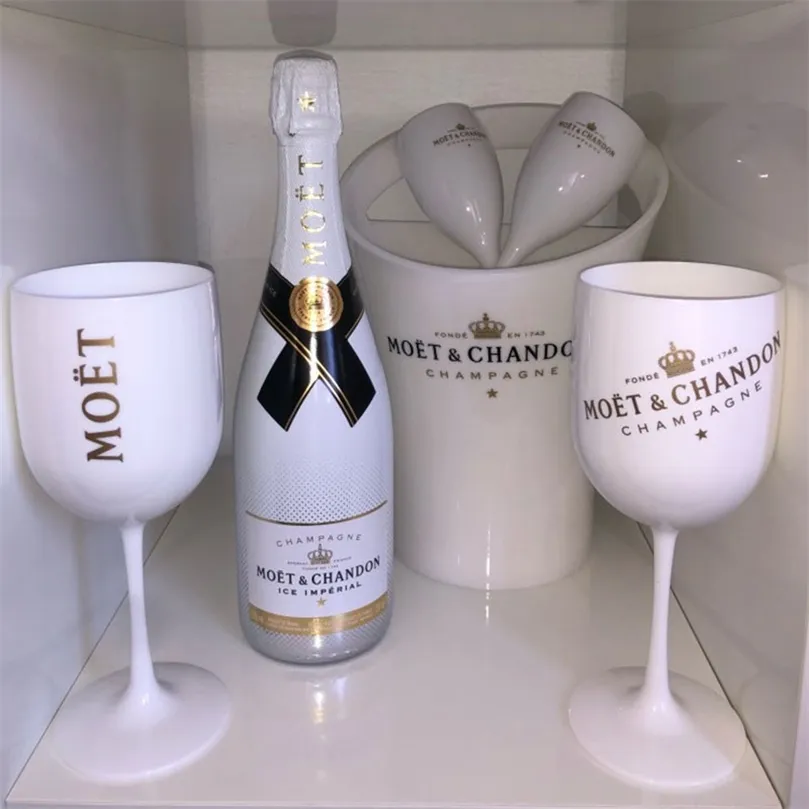 2 stks Wijnfeest Champagne Coupes Glas Cocktail Fluiten Plating Cup Goblet Galomoplated White Plastic Cups 210827