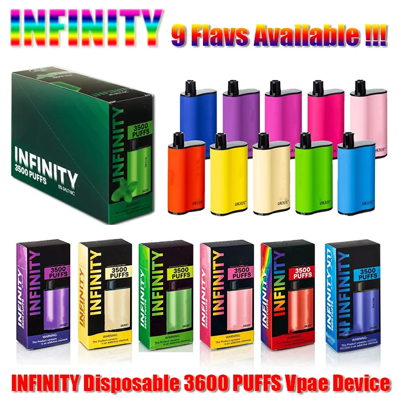 ORJOY INFINITY Einweg Vape Gerät E Zigaretten 3500 Puffs 18350 950mAh