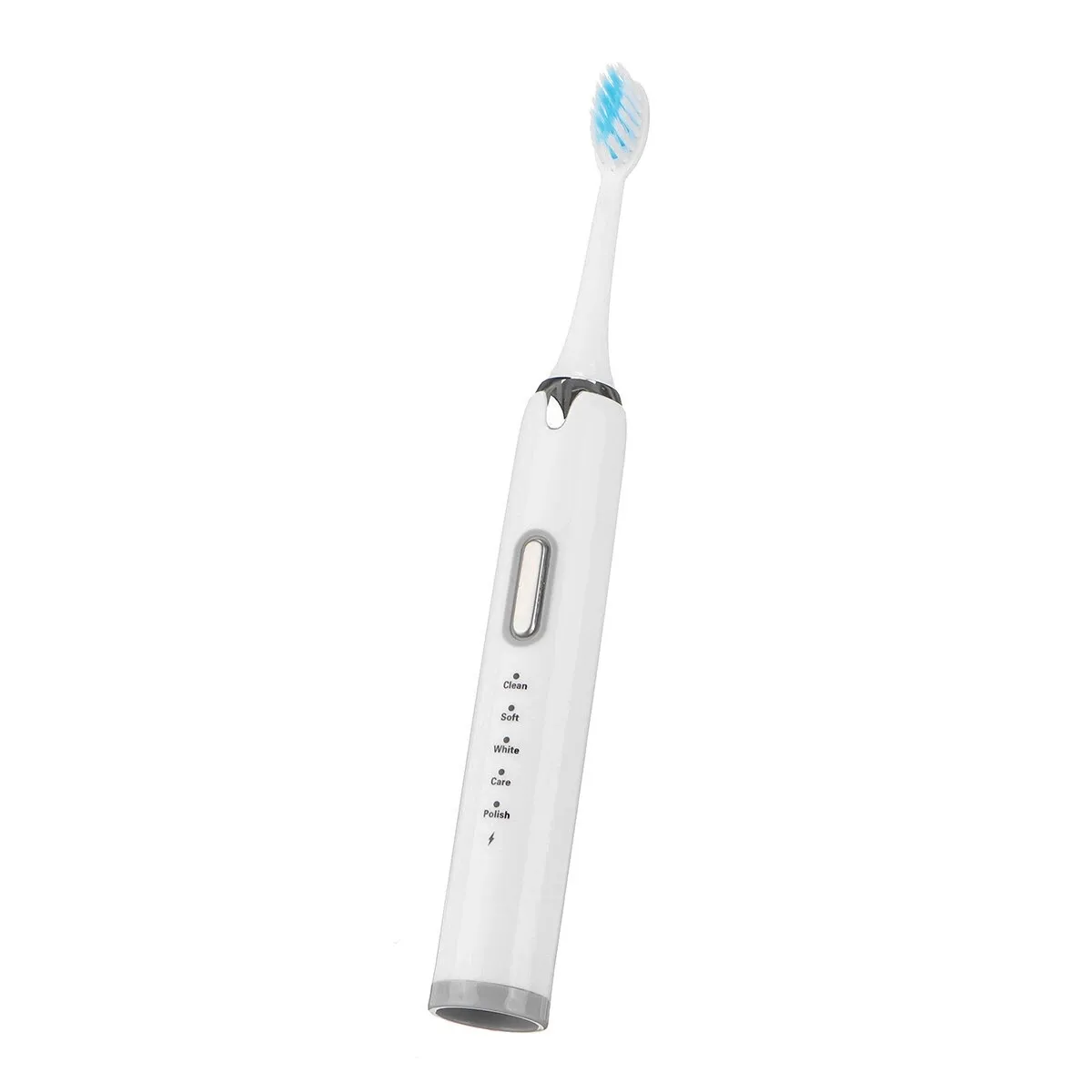 USB-uppladdningsbar ultraljud elektrisk tandborste 5 lägen Tänder Rengöringsborste + 4 borsthuvud - B