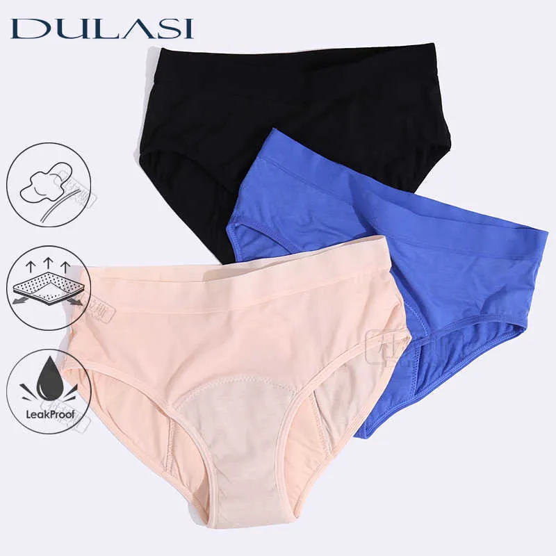 DULASI 4 Layer Bamboo Menstrual Low Waist Panty Leak Proof