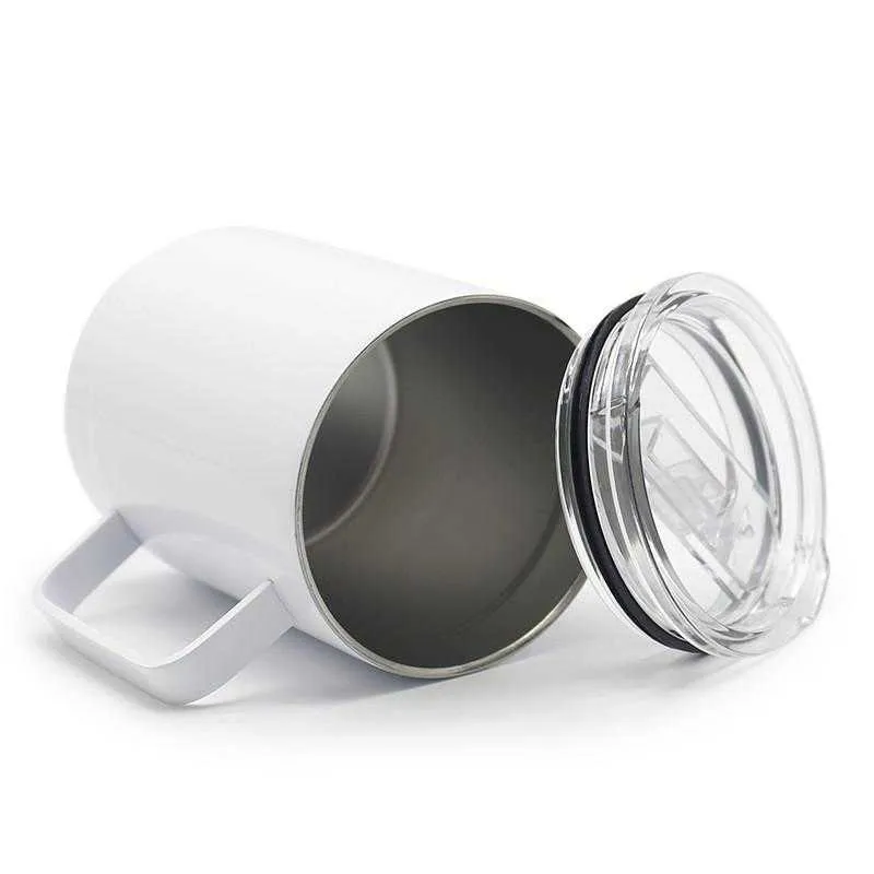 12oz Blank Sublimation Wine Mugs Stainless Steel Insulated Coffee Cups Double Wall Vacuum Portable Travel Tumblers WWQ