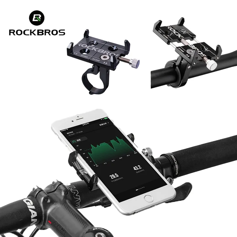 ROCKBROS Universal Aluminum Bike Phone Bag Mount Stand Holder Bracket