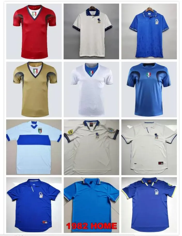 Retro 1994 Italy ROBERT Soccer Jerseys 10#totti 21#pirlo