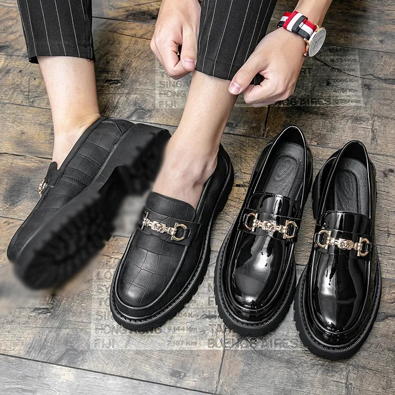 Dress Shoes Loafers Leather Shoe Men Black Formal Shoes Men Oxfords Mens Trainer