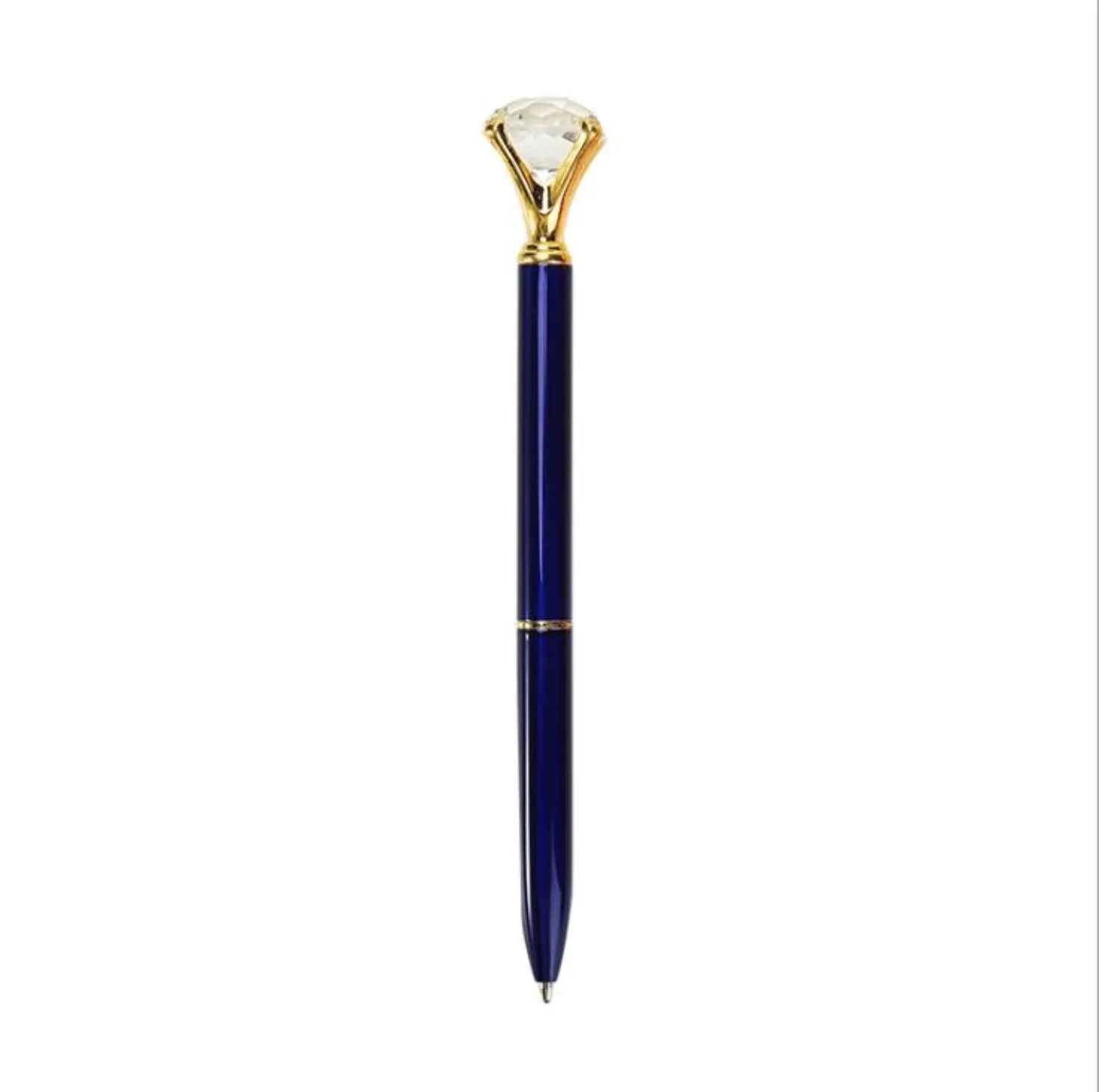 Luxury Metal Crystal Diamond Pen 8 Colors Polka Dot Ball Pens Fashion 19 Carat Large Diamond Ballpoint Pen