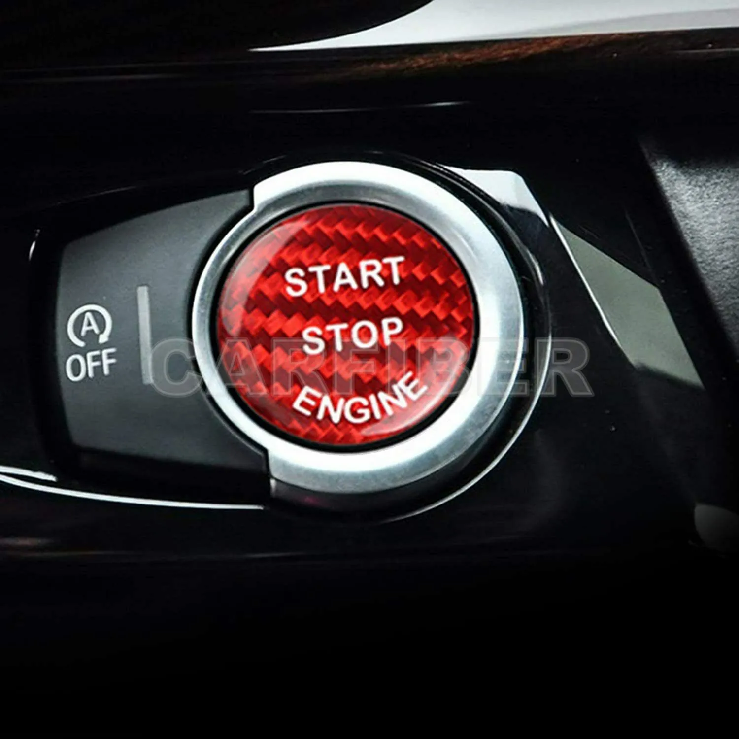 Couvercle du bouton d'arrêt de démarrage du moteur de voiture bling,  couvercle en cristal du bouton de démarrage anti-rayures décoration du  moteur de voiture