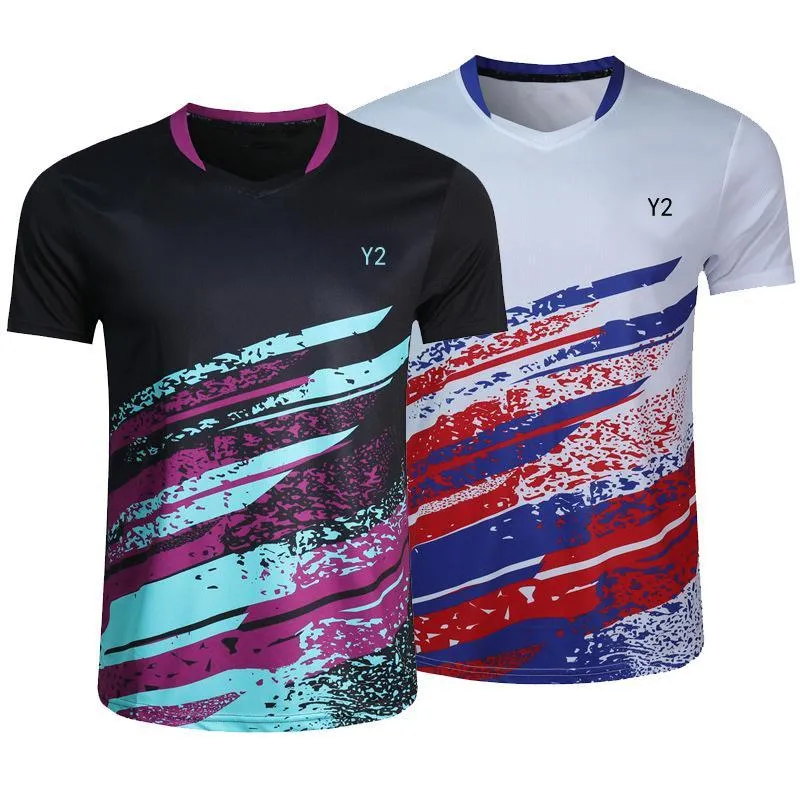 Мужские футболки быстрые сухие бадминтон рубашка мужчины женщин настольные теннисные рубашки одежды бегущий бег спортивная одежда с коротким рукавом