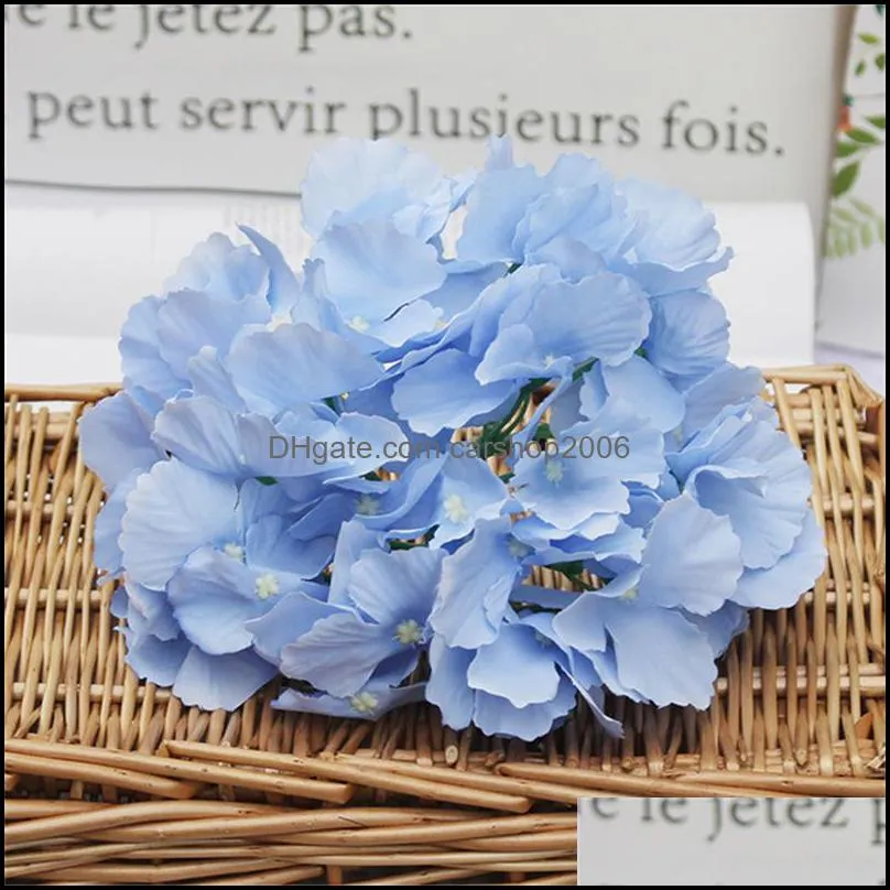 54 petals Artificial Silk Hydrangea Flower Heads for Wedding Centerpieces Flower Wall Baby Shower Home Decor Festive Decoration