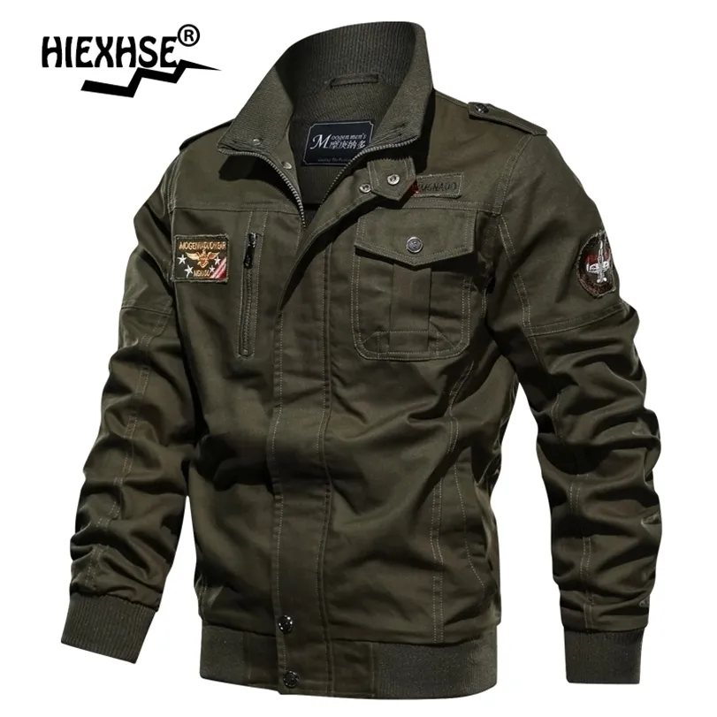 Herfst jas mannen business coat casual lading militaire multi-pocket lente s jassen mannelijke plus size 6XL 211214