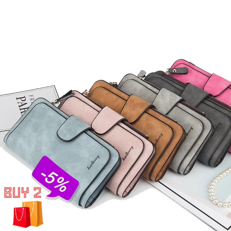 Leather Wallets Coin Pocket Hasp Card Holder Money Bags Casual Long Ladies Clutch Phone Purse