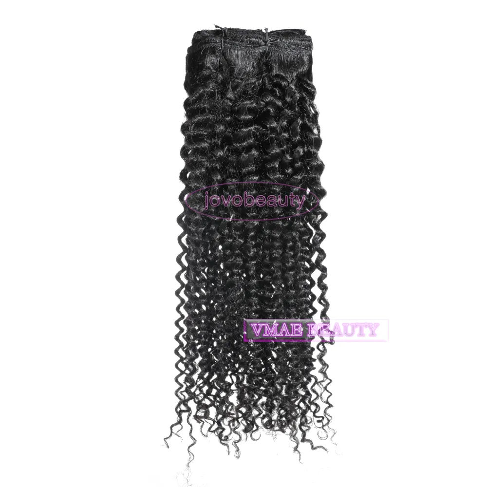 Vmae brazylijskie dziewicze włosy afro curly perwert proste 3A 3b 3c 4A 4b 4c Clip Ins Naturalny czarny klip do włosów ludzkich w rozszerzeniach