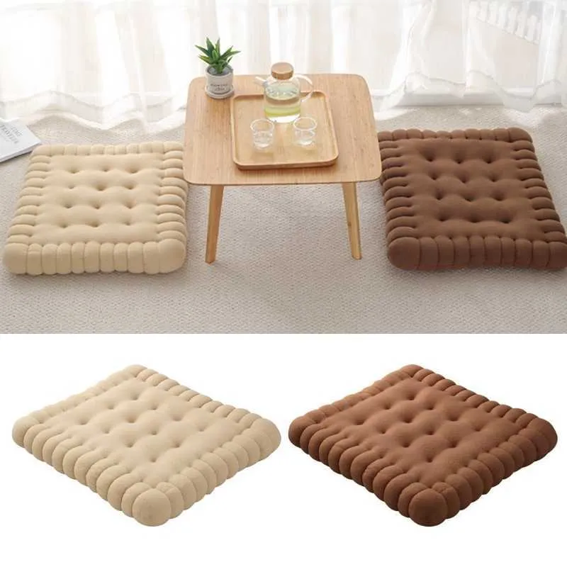 Creative Soft Biscuit Forma Coxim Clássico Travesseiro Cadeira De Carro De Assento Decoração Null 210611