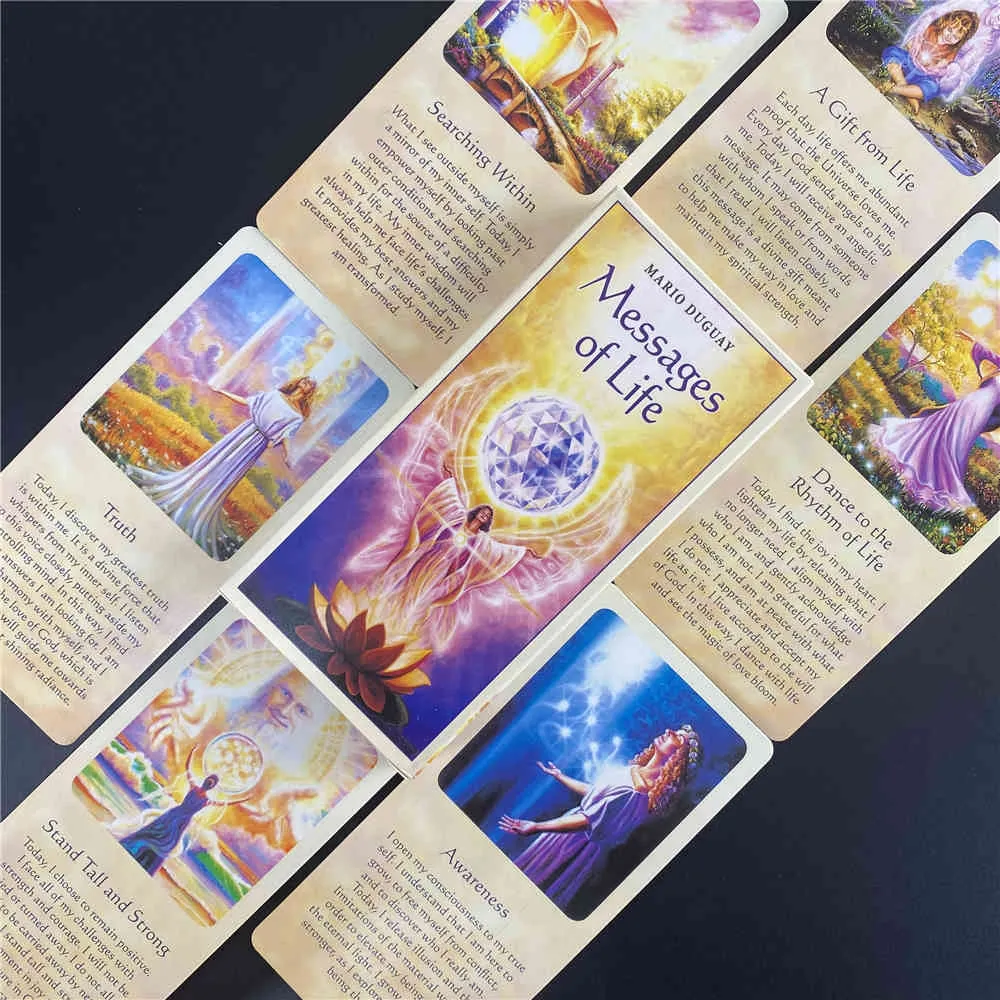 Messages de vie Guidance Tarot Oracle Cards Entrez dans un monde extraordinaire Color Magic And Hope Board Game love 2A1D