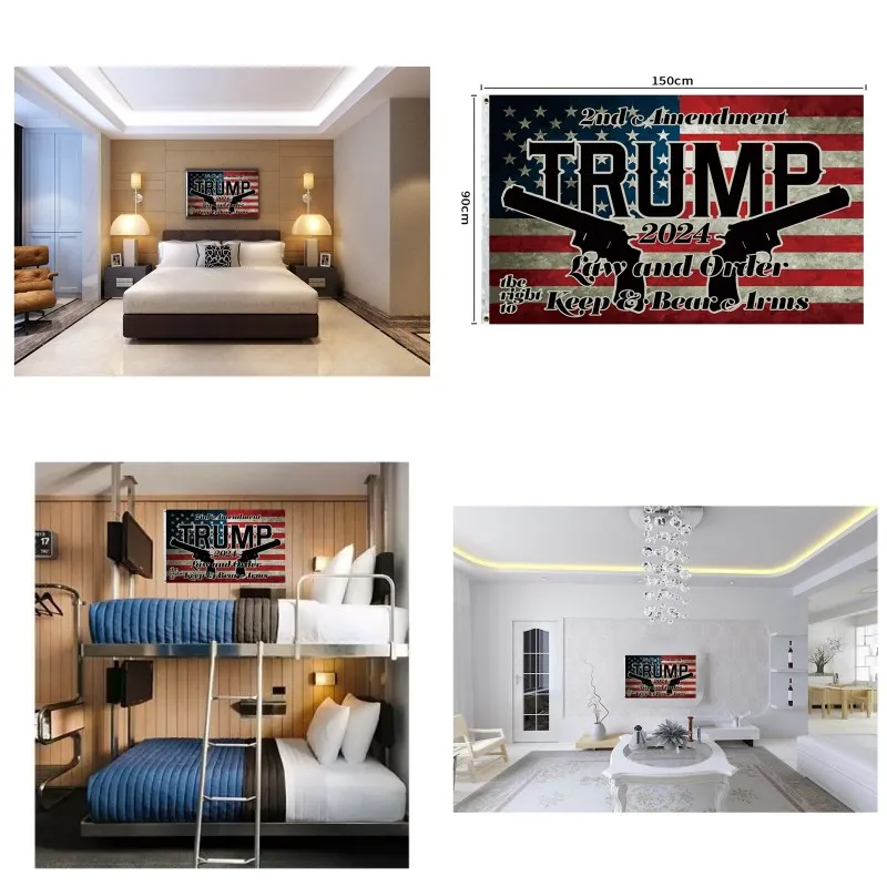 2024 Trump Election Flag Suncha Stampa Campagna per Bandiere presidenziali USA Bandiere in fibra di poliestere Banner 90 * 150cm 10 5CGA B3