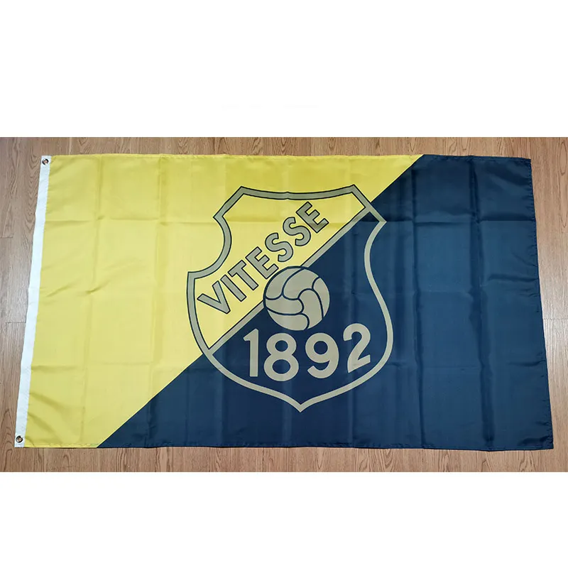 Bandeira de Holanda Clube de Futebol Velho SBV Vitesse Preto 3 * 5FT (90cm * 150cm) Bandeiras de poliéster Banner Decoração Flying Home Garden Festive presentes