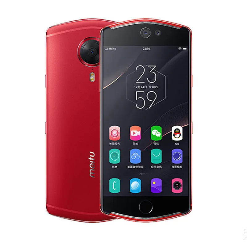 هاتف محمول Meitu T8s 4G LTE أصلي بذاكرة وصول عشوائي 4 جيجابايت وذاكرة قراءة فقط 128 جيجابايت هيليو X27 عشاري النواة أندوريد 5.2 بوصة AMOLED 21.0 ميجابكسل معرف بصمة الإصبع هاتف محمول ذكي