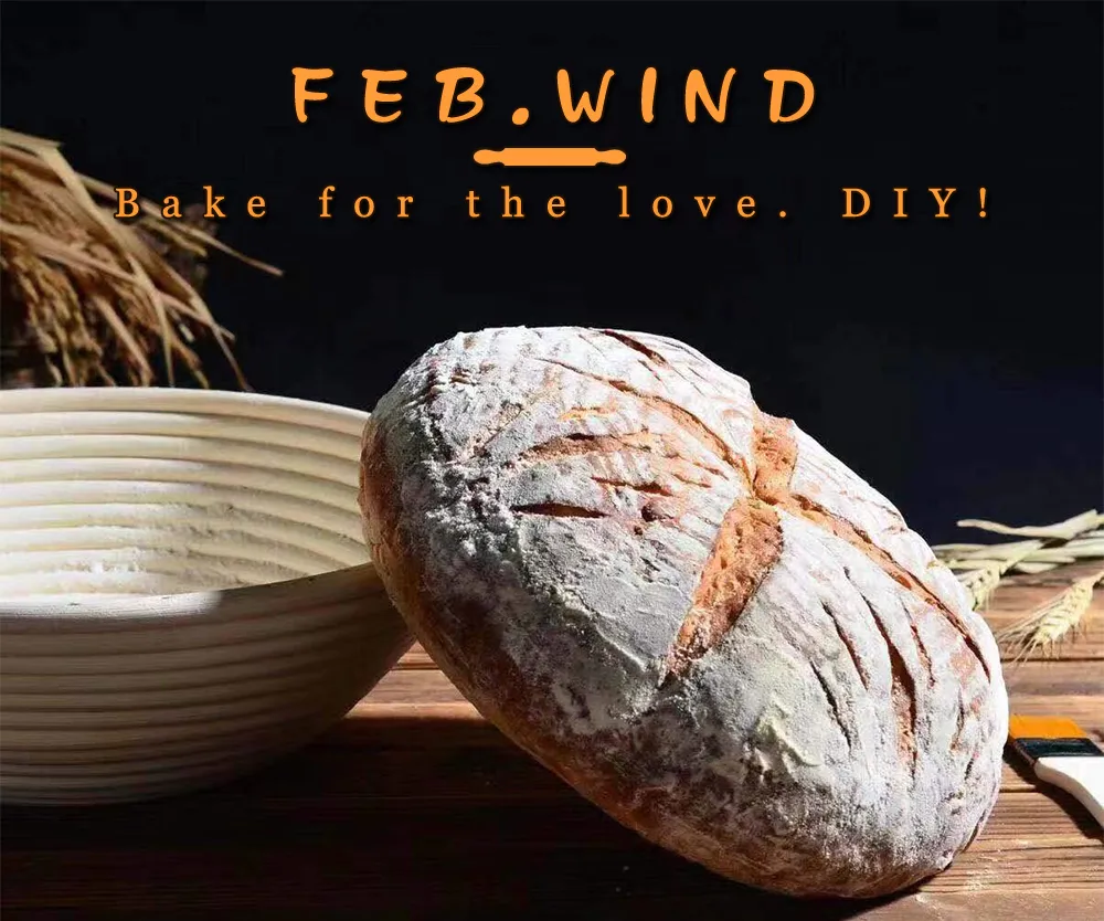 Set Panificazione Con 2 Cestini In Rattan, Lama E Accessori - Kit Per Fare Pane In Casa - Foto 5