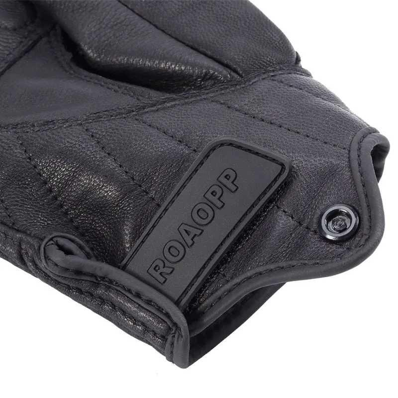 Retro Pursuit Perforated Real Leather Motorcycle Gloves Leather Touch Screen Men Women Moto Waterproof Gloves Motocross Glove